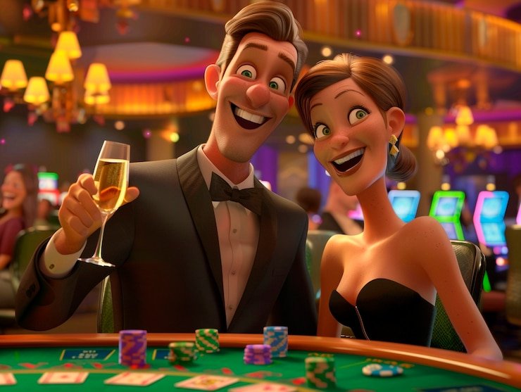Meja permainan Live Casino menampilkan dealer profesional secara langsung